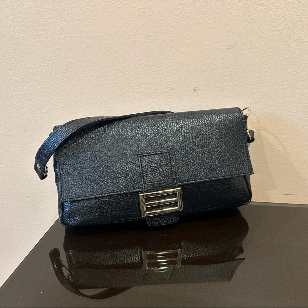 Elegant Black Leather women’s purse Divine Firenze made in Italy